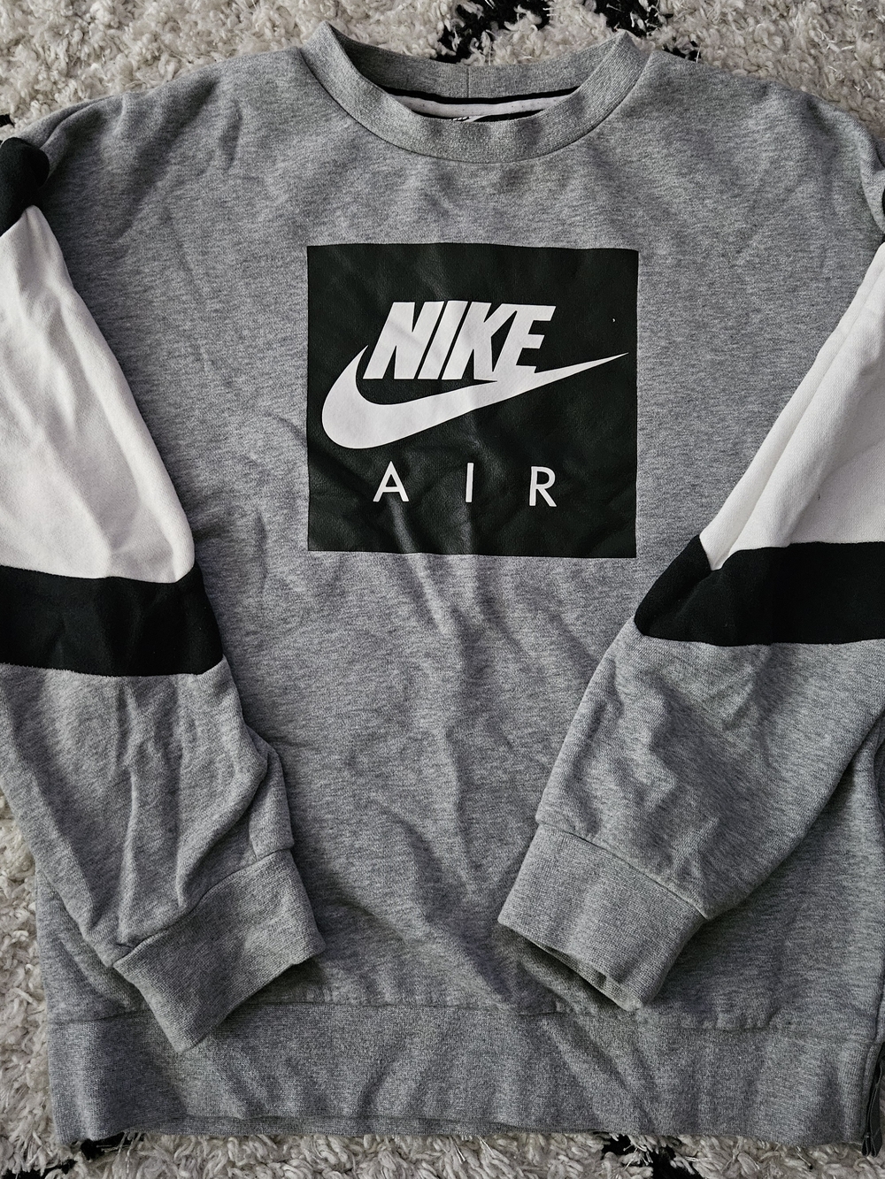 Nike Air Gray Colorblock Crewneck Sweatshirt